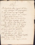A724 Odă familiei Pongracz, secolul al XVIII-lea, limba maghiară, h&acirc;rtie cu filigran I. Roesner