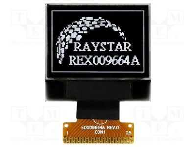 Afișaj OLED grafic 0,95&amp;quot; 96x64 alb RAYSTAR OPTRONICS foto