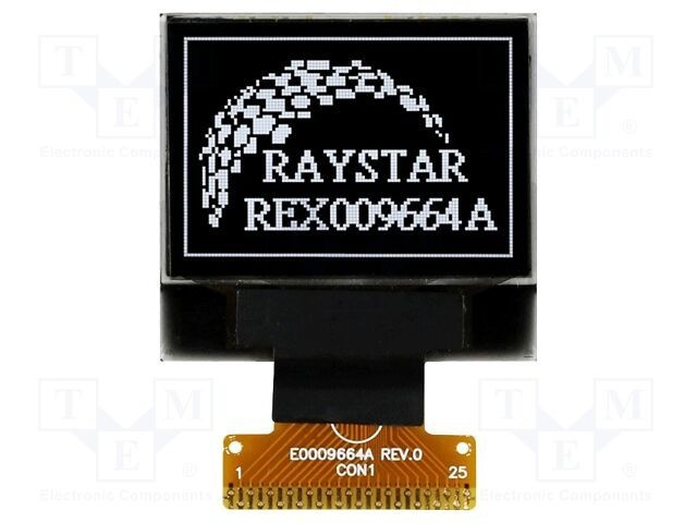 Afișaj OLED grafic 0,95&quot; 96x64 alb RAYSTAR OPTRONICS