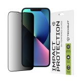 Techsuit - 111D Privacy Full&nbsp;Glue - iPhone 13 / iPhone 13 Pro / iPhone 14 / iPhone 16e - Black