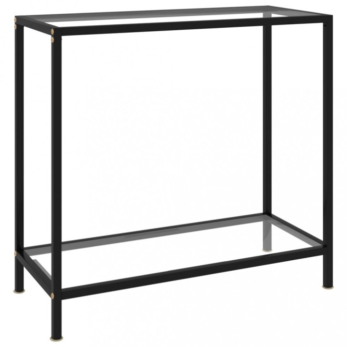 Gossi masa consola, transparent, 80 x 35 x 75 cm, sticla securizata