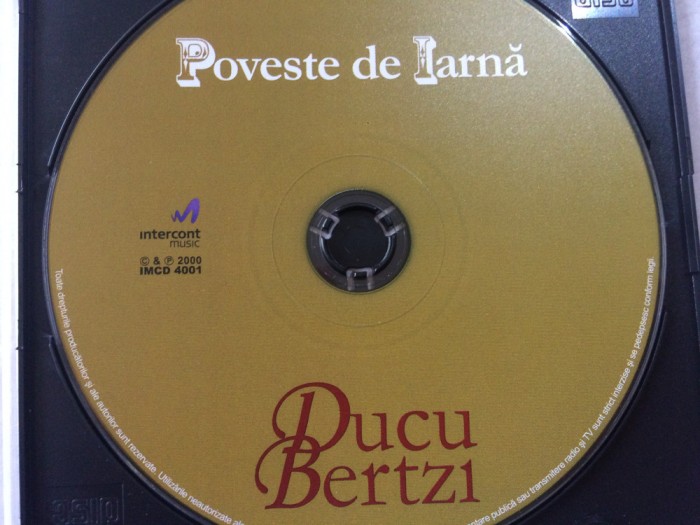 Ducu Bertzi poveste de iarna intercont music folk fara coperti doar discul NM