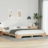 VidaXL Cadru de pat de podea Maro 180 x 210 cm Lemn masiv de pin
