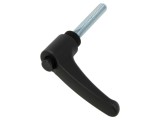 Manetă franceză neagră, filet M10, lungime 78 mm