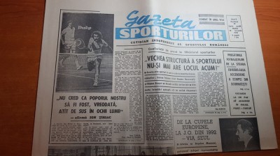 gazeta sporturilor 16 ianuarie 1990-interviu ion tiriac si suporterul rapidului foto