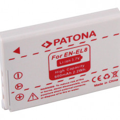 Nikon COOLPIX P2 P1 S3 S3 S2 S1 ENEL8 EN-EL8 600mAh / 3.7V / 2.2Wh Li-Ion baterie / baterie reîncărcabilă - Patona