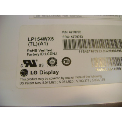 Display - ecran laptop Lenovo 3000 G530 model LP154WX5-TL-A1 diagonala 15.4 inch lampa CCFL foto