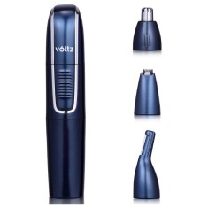 Trimmer pentru nas Voltz V51812A, IPX4, 3 accesorii, Lame metalice, USB, Albastru foto
