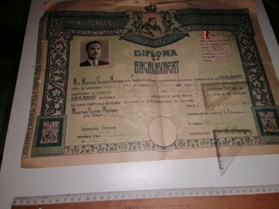 DIPLOMA DE BACALAUREAT 1942 , LICEUL TRAIAN , TURNU SEVERIN foto