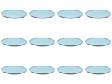 Set farfurii 12 piese, intinse de plastic, Turcoaz Gri, diametru 25 cm