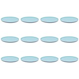 Set farfurii 12 piese, intinse de plastic, Turcoaz Gri, diametru 25 cm