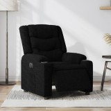 VidaXL Fotoliu rabatabil electric, negru, material textil