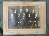 Fotografie veche grup de barbati realizata de B. Braun / pictor , artist din Arad str Banatului perioada interbelica !
