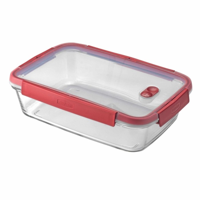 Caserola alimente, Curver Smart Cook, sticla, dreptunghiulara, transparenta, 3.7 L