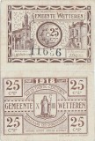 1918 , 25 centiemen ( DB WE125 ) - Wetteren ( Belgia )