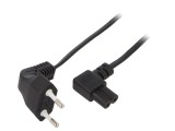 Cablu Electric 2x0,5mm2 PVC Negru 1m 2,5A 250V, Gembird