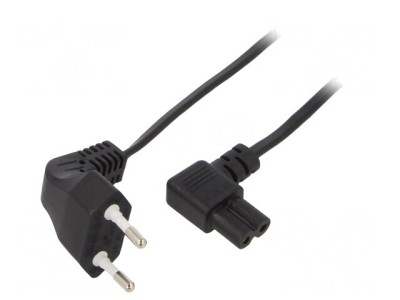 Cablu Electric 2x0,5mm2 PVC Negru 1m 2,5A 250V foto