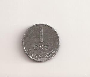 Moneda Danemarca - 1 Ore 1965 foto
