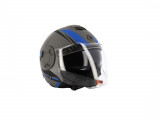 Casca moto open face gri-albastru mat TRENDY T-406, marimea L