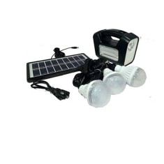 Kit camping cu panou solar fotovoltaic cu 3 becuri LED