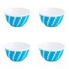 Set boluri, 4 piese, 350 ml, Plastic, Albastru turcoaz
