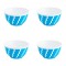 Set boluri, 4 piese, 350 ml, Plastic, Albastru turcoaz