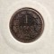 Austria 1 Kreuzer 1860 A moneda cupru km # 2186 Franz Joseph I