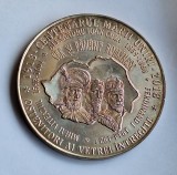 Centenarul MARII UNIRI cer si pamant Romanesc M. Viteazul Cuza Ferdinand medalie