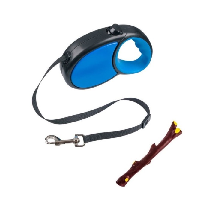 Set lesa mecanica albastra si jucarie tip ramura copac, 5m