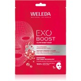 Weleda Exo Boost mască textilă iluminatoare pentru fermitatea pielii 20 ml