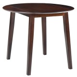 Cumpara ieftin Masa de bucatarie extensibila, rotund, MDF, maro