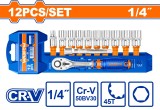 WADFOW - TRUSA DE CHEI TUBULARE 1/4 CU ANTRENOR 12 PIESE PowerTool TopQuality