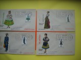 HOPCT PLIC FDC S NR 336 SET 5 FDC -COSTUME POPULARE DIN SPANIA 1967 -NECIRCULAT