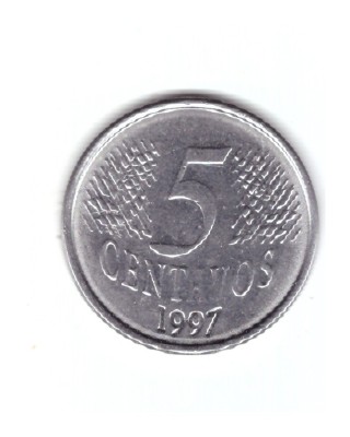 Moneda Brazilia 5 centavos 1997, stare foarte buna, curata foto