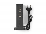 Incarcator multiport de familie Nedis 5x USB 2.1A (max) 45W + 1x USB type C 30W PD negru