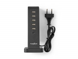 Incarcator multiport de familie Nedis 5x USB 2.1A (max) 45W + 1x USB type C 30W PD negru