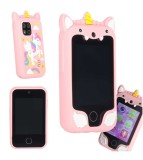 Telefon de Jucarie pentru Copii cu Camera Card 8GB si Jocuri, Unicorn Roz 3+ Ani