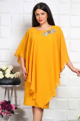 Rochie de Ocazie Bia Mustar - 54Marimea foto