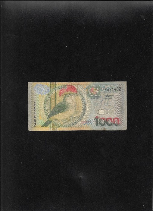 Rar! Surinam 1000 1.000 gulden 2000 seria841462 graffiti
