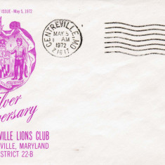 Plic LIONS CLUB, Centreville, Maryland, S.U.A., 5 Mai 1972