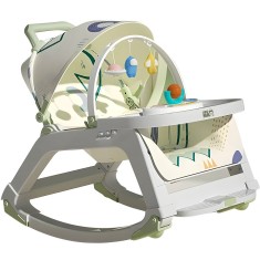 Balansoar Multifunctional 5 in 1 Linomag&reg;, Scaun de Masa, Carucior, Masuta Ajustabila &amp; Detasabila, Spatar Rabatabil, Coperina Ajustabila, Jucarii Det