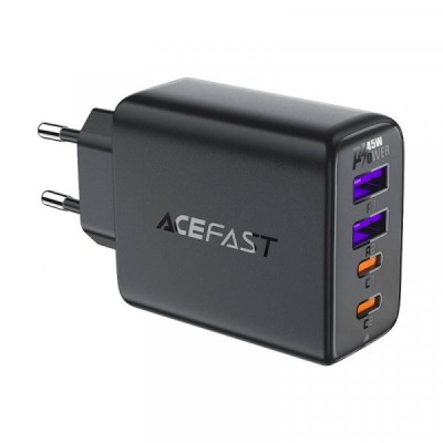 Incarcator Retea Acefast A61, 45W, 3A, 2 x USB-A - 2 x USB-C, Negru foto