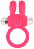 Inel de Penis Bunny cu Vibratii Roz Passion Labs