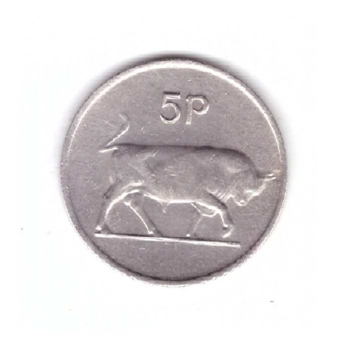 Moneda Irlanda 5 pence 1978, stare foarte buna, curata