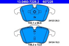 ATE 13.0460-7228.2 set placute frana,frana disc foto