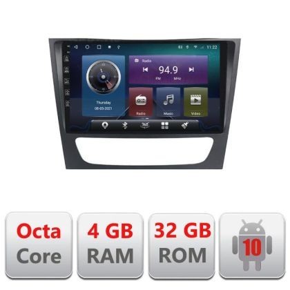 Navigatie Mercedes W211 W219 C-090 Octa Core cu Android Radio Bluetooth Internet GPS WIFI 4+32GB CarStore Technology