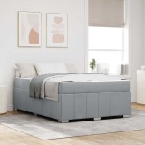 Cumpara ieftin Cadru de pat cu saltea Gri deschis 160 x 200 cm tesatura