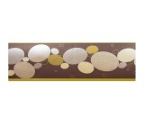 Bordura Decorativa Autoadeziva Visiniu Auriu DM-Fix DM-B3203, 11cm x 10m, Model Geometric, Tapet