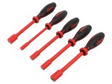 Set șurubelnițe izolate VDE, cap hexagonal, 5 buc.