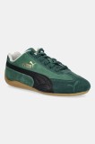 Puma sneakers din piele &icirc;ntoarsă Speedcat culoarea verde, 406329